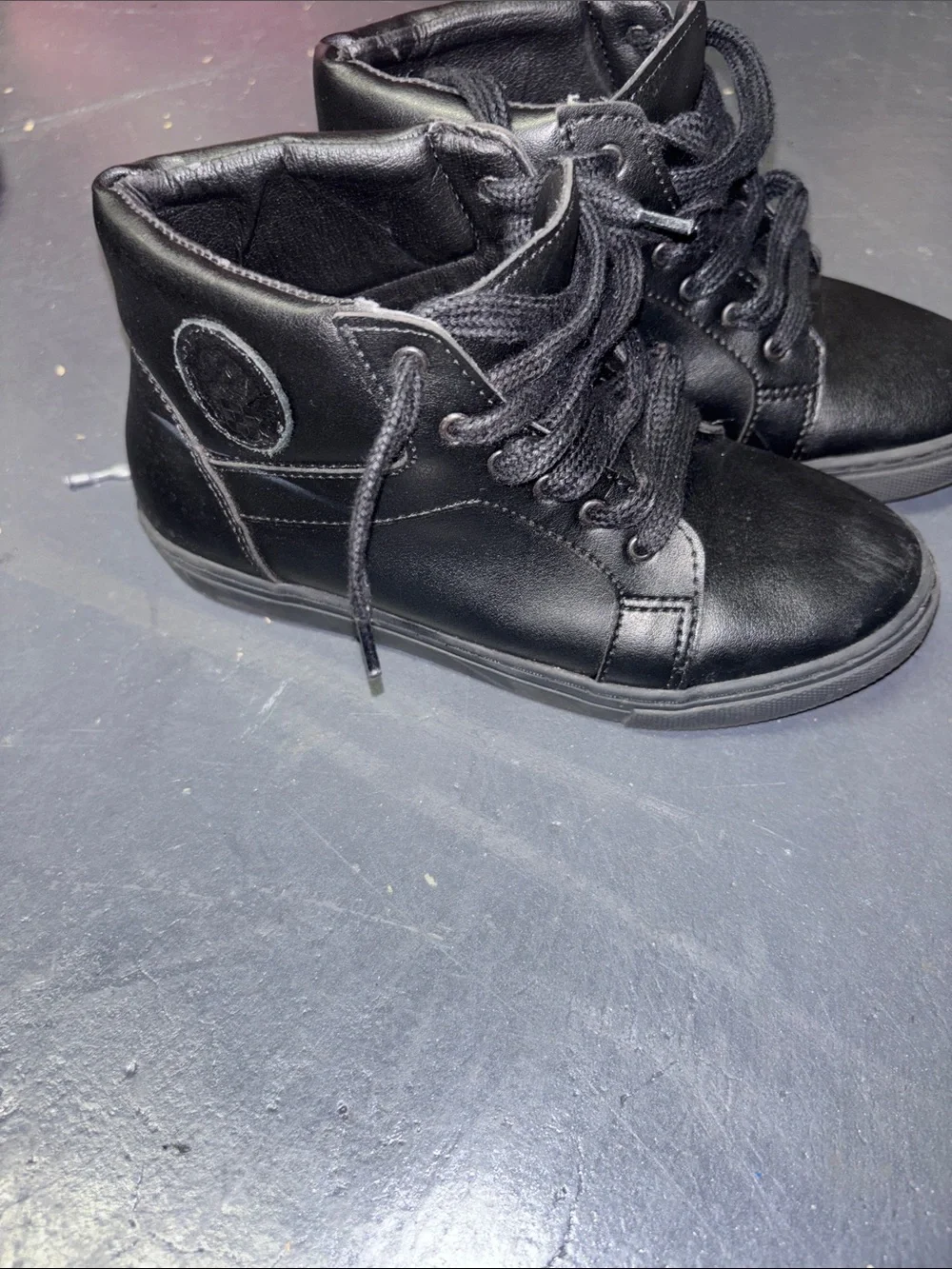 Boy’s Black High-Top Casual Sneakers